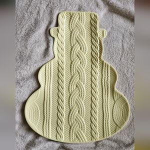 Melamine Knit Sweater Motif Design Christmas Platter -  Snowman